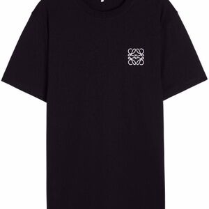 Loewe Black Cotton T-Shirt with White Anagram - New with Tags